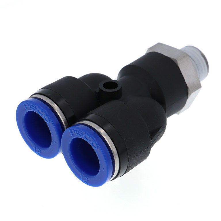 Alternative view of Đầu Nối Nhanh Khí Nén Dạng Chữ Y Ren Ngoài Pisco SPX12-02
