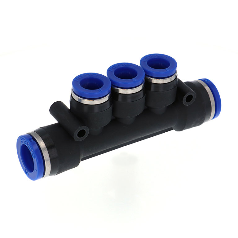 Alternative view of Đầu Nối Nhanh Khí Nén Chữ T 5 Ngã Dạng Nối Giảm Pisco SPKG10-8