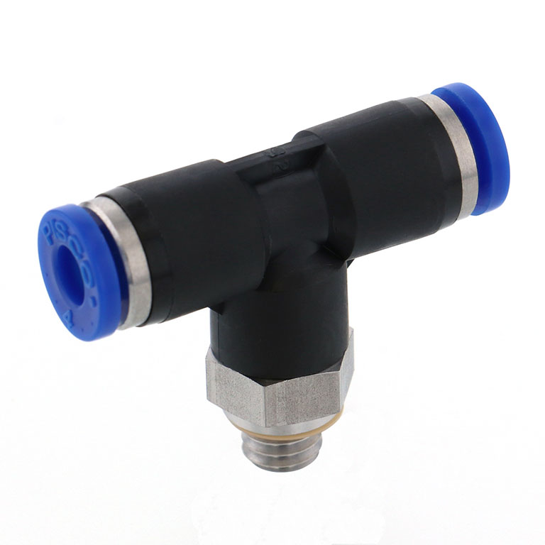 Alternative view of Đầu Nối Nhanh Khí Nén Dạng Chữ T Ren Ngoài Pisco SPB4-M6