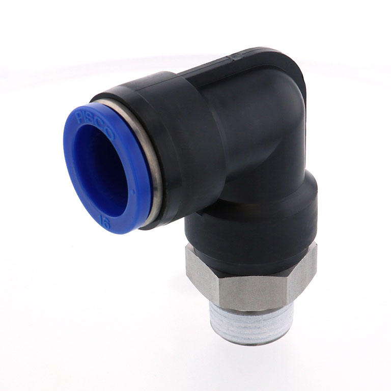 Alternative view of Đầu Nối Nhanh Khí Nén Dạng Cong 90° Ren Ngoài Pisco SPL16-03-UC