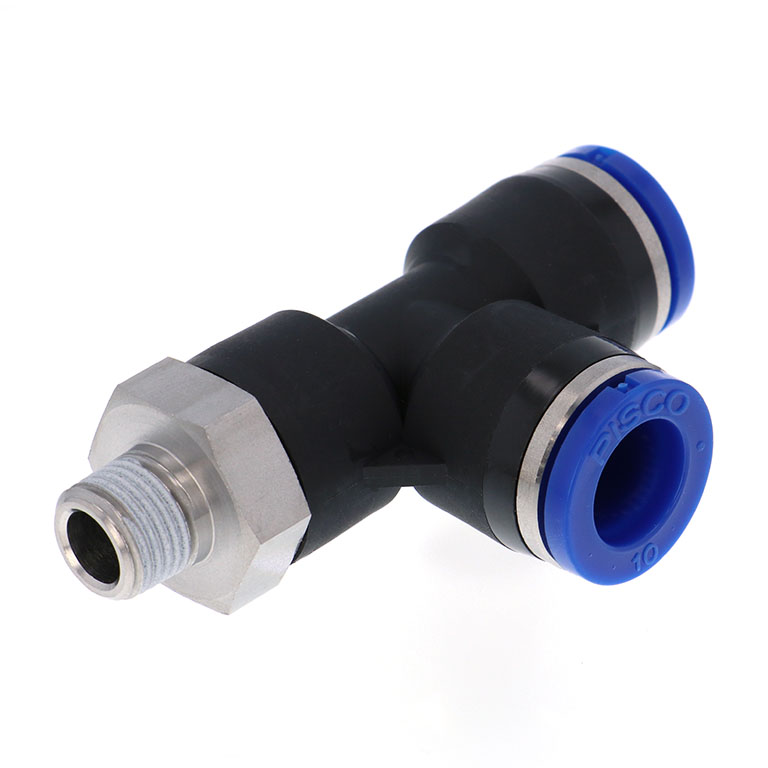 Alternative view of Đầu Nối Nhanh Khí Nén Dạng Chữ T Ren Ngoài Pisco SPD10-01