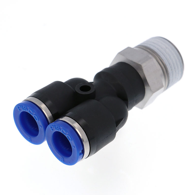 Alternative view of Đầu Nối Nhanh Khí Nén Dạng Chữ Y Ren Ngoài Pisco SPX8-03