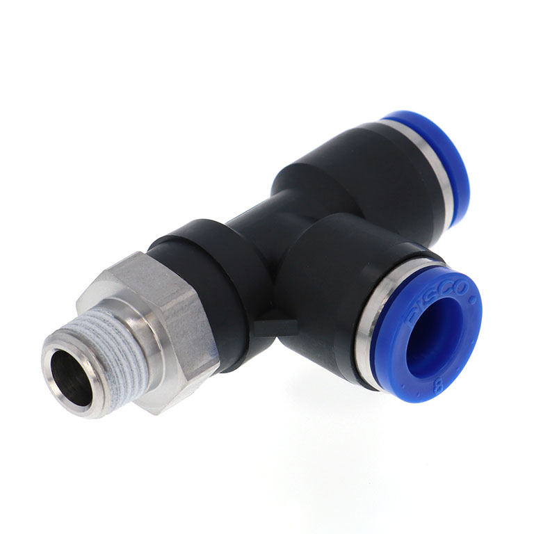 Alternative view of Đầu Nối Nhanh Khí Nén Dạng Chữ T Ren Ngoài Pisco SPD8-01
