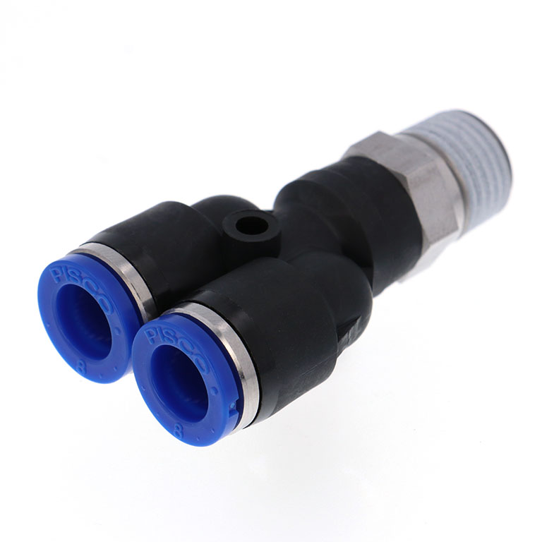 Alternative view of Đầu Nối Nhanh Khí Nén Dạng Chữ Y Ren Ngoài Pisco SPX8-02