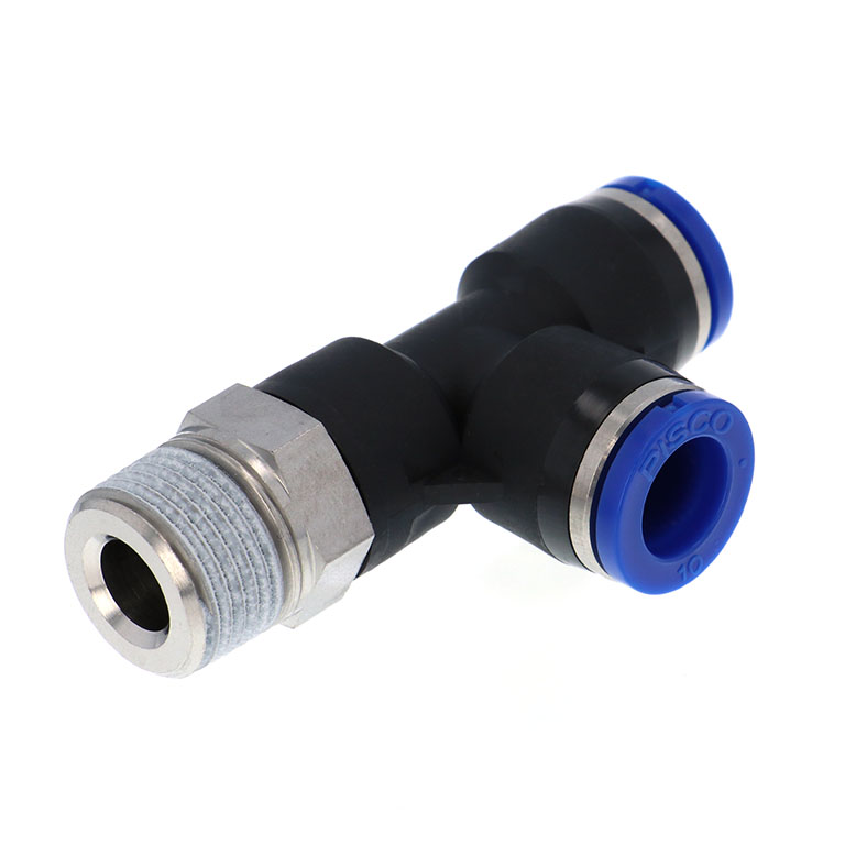 Alternative view of Đầu Nối Nhanh Khí Nén Dạng Chữ T Ren Ngoài Pisco SPD10-03