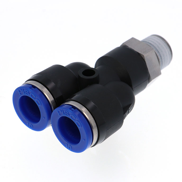 Alternative view of Đầu Nối Nhanh Khí Nén Dạng Chữ Y Ren Ngoài Pisco SPX10-02