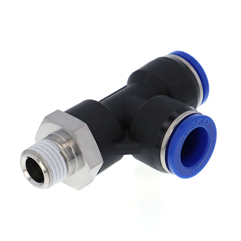 Alternative view of Đầu Nối Nhanh Khí Nén Dạng Chữ T Ren Ngoài Pisco SPD12-02
