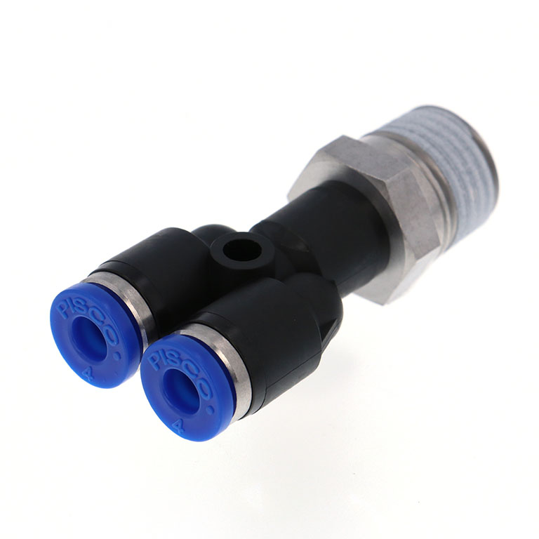 Alternative view of Đầu Nối Nhanh Khí Nén Dạng Chữ Y Ren Ngoài Pisco SPX4-02