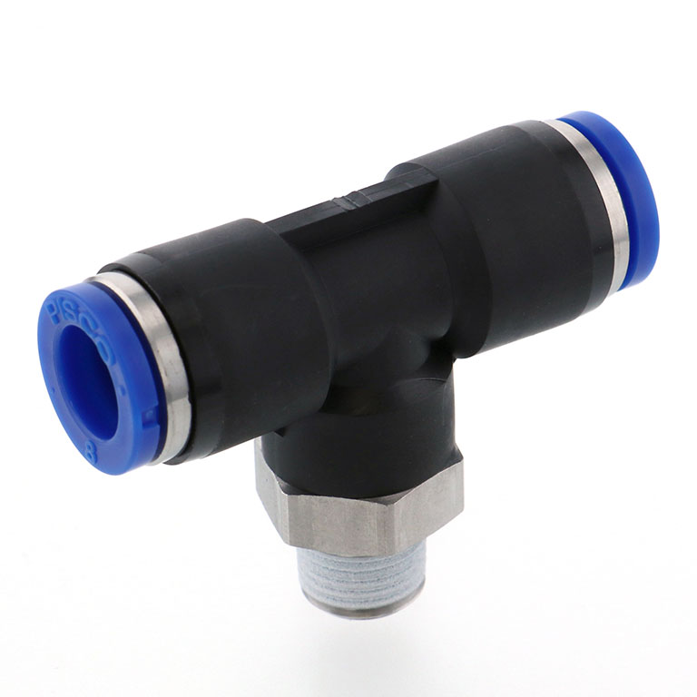 Alternative view of Đầu Nối Nhanh Khí Nén Dạng Chữ T Ren Ngoài Pisco SPB8-01
