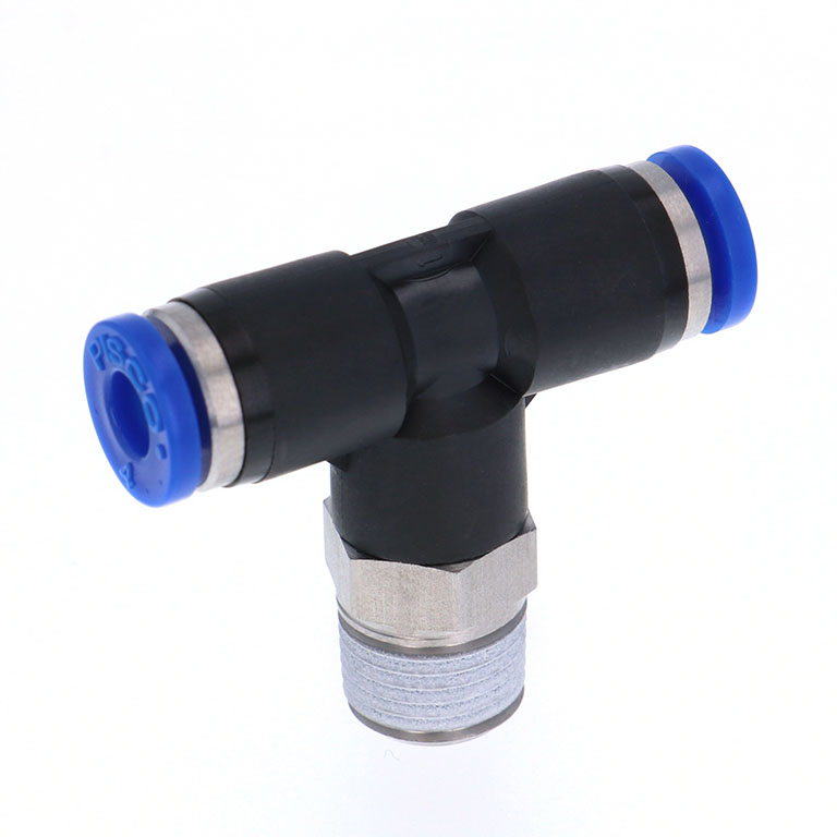 Alternative view of Đầu Nối Nhanh Khí Nén Dạng Chữ T Ren Ngoài Pisco SPB4-01