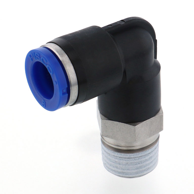 Alternative view of Đầu Nối Nhanh Khí Nén Dạng Cong 90° Ren Ngoài Pisco SPL8-02