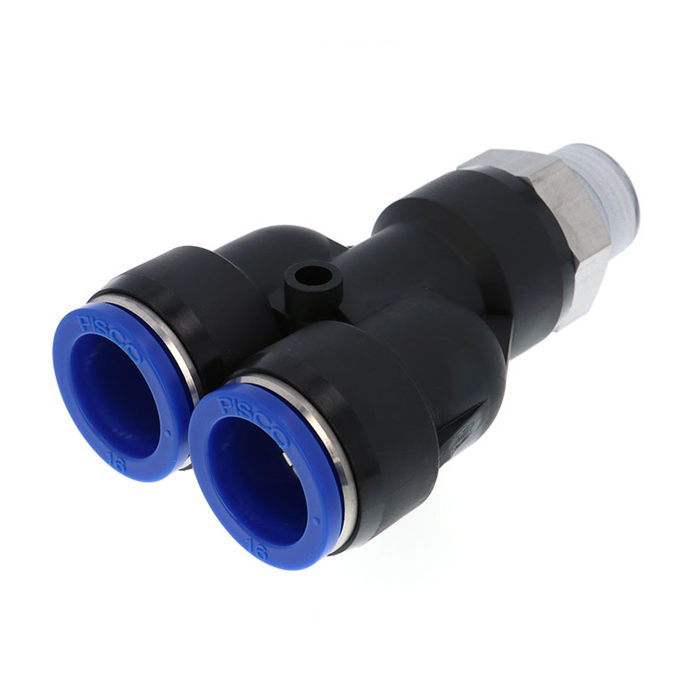 Alternative view of Đầu Nối Nhanh Khí Nén Dạng Chữ Y Ren Ngoài Pisco SPX16-03