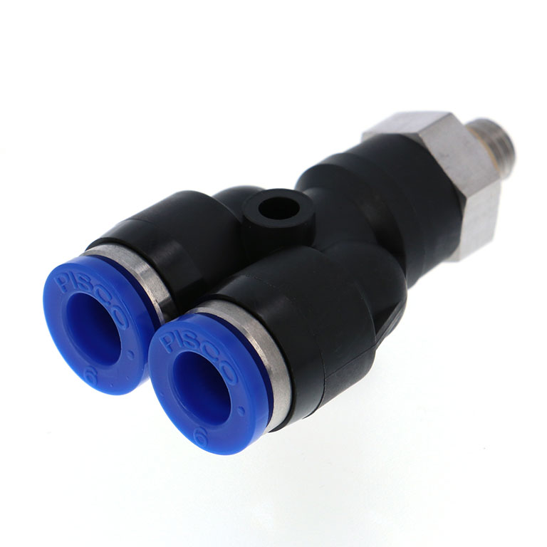 Alternative view of Đầu Nối Nhanh Khí Nén Dạng Chữ Y Ren Ngoài Pisco SPX6-M6