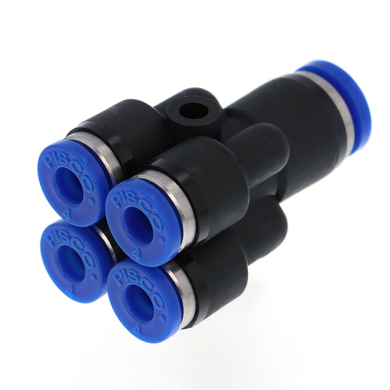 Alternative view of Đầu Nối Nhanh Khí Nén Chữ Y 5 Ngã Dạng Nối Giảm Pisco SPRG6-4