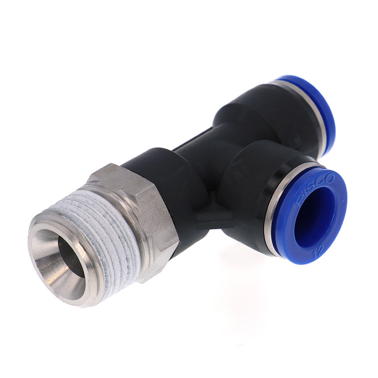 Alternative view of Đầu Nối Nhanh Khí Nén Dạng Chữ T Ren Ngoài Pisco SPD12-04