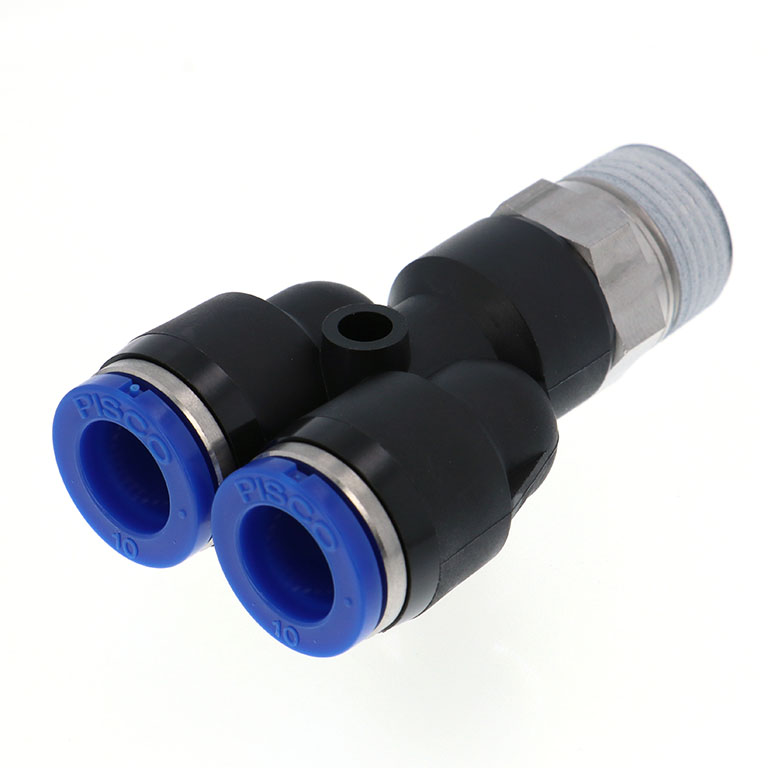 Alternative view of Đầu Nối Nhanh Khí Nén Dạng Chữ Y Ren Ngoài Pisco SPX10-03