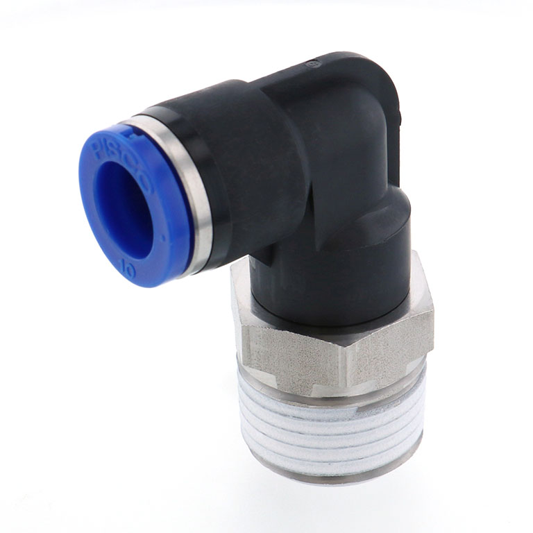 Alternative view of Đầu Nối Nhanh Khí Nén Dạng Cong 90° Ren Ngoài Pisco SPL10-04