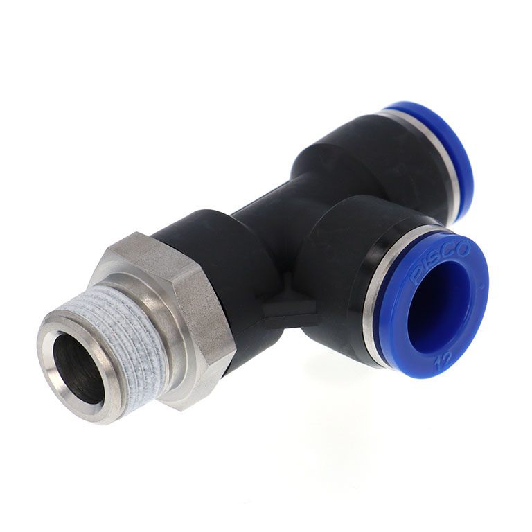 Alternative view of Đầu Nối Nhanh Khí Nén Dạng Chữ T Ren Ngoài Pisco SPD12-03