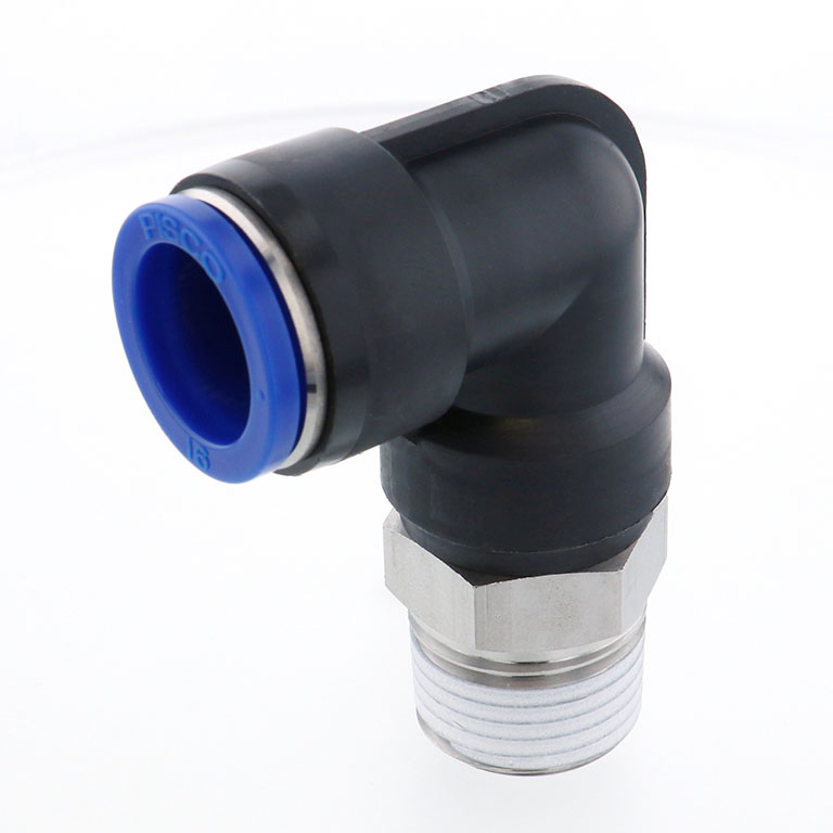 Alternative view of Đầu Nối Nhanh Khí Nén Dạng Cong 90° Ren Ngoài Pisco SPL16-04-UC