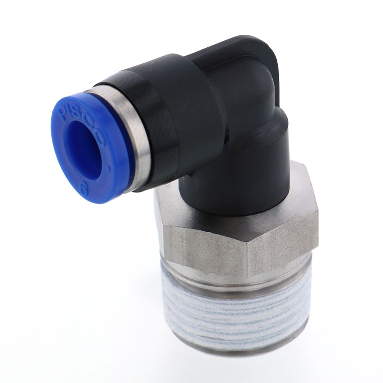 Alternative view of Đầu Nối Nhanh Khí Nén Dạng Cong 90° Ren Ngoài Pisco SPL6-03