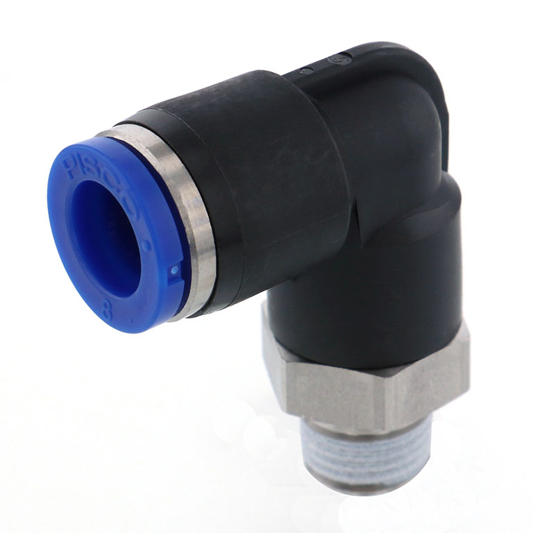 Alternative view of Đầu Nối Nhanh Khí Nén Dạng Cong 90° Ren Ngoài Pisco SPL8-01-UC