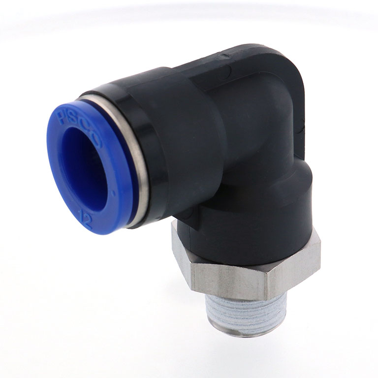 Alternative view of Đầu Nối Nhanh Khí Nén Dạng Cong 90° Ren Ngoài Pisco SPL12-02-UC
