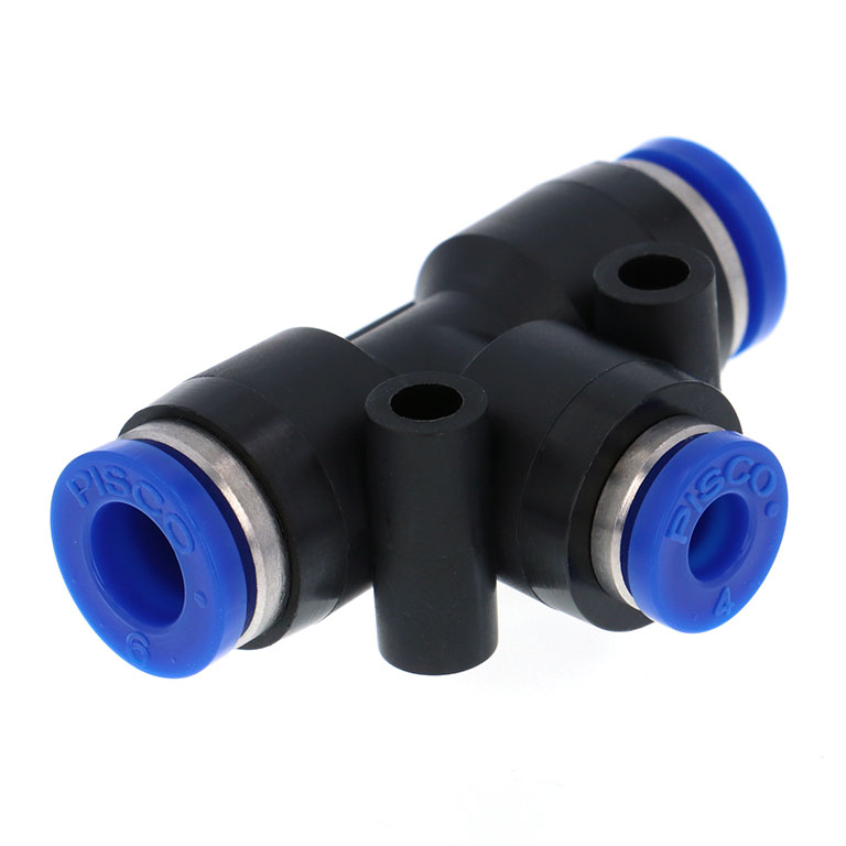 Alternative view of Đầu Nối Nhanh Khí Nén Chữ T Dạng Nối Giảm Pisco SPEG6-4