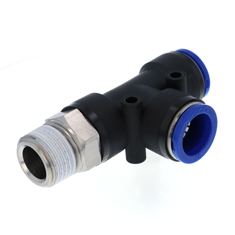 Alternative view of Đầu Nối Nhanh Khí Nén Dạng Chữ T Ren Ngoài Pisco SPD16-04