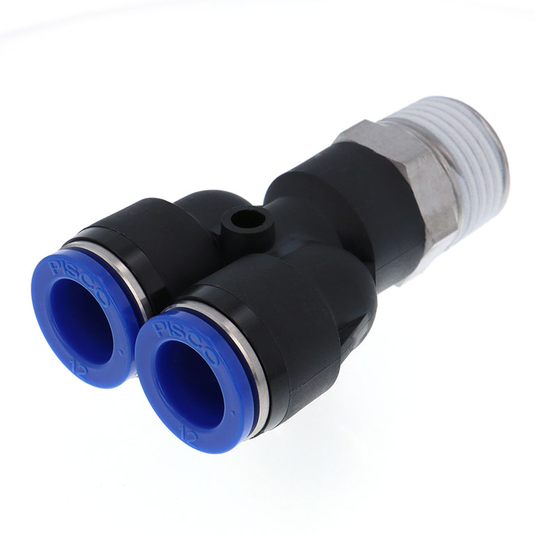 Alternative view of Đầu Nối Nhanh Khí Nén Dạng Chữ Y Ren Ngoài Pisco SPX12-04