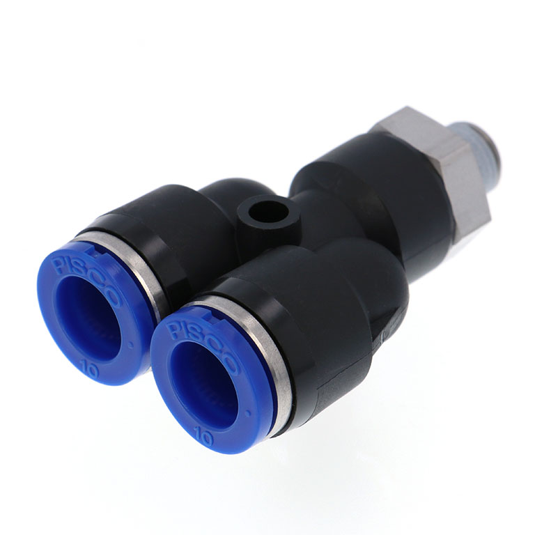 Alternative view of Đầu Nối Nhanh Khí Nén Dạng Chữ Y Ren Ngoài Pisco SPX10-01