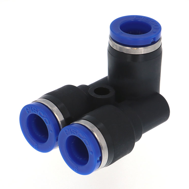 Alternative view of Đầu Nối Nhanh Khí Nén Ba Ngã Cong 90° Pisco SPAU8