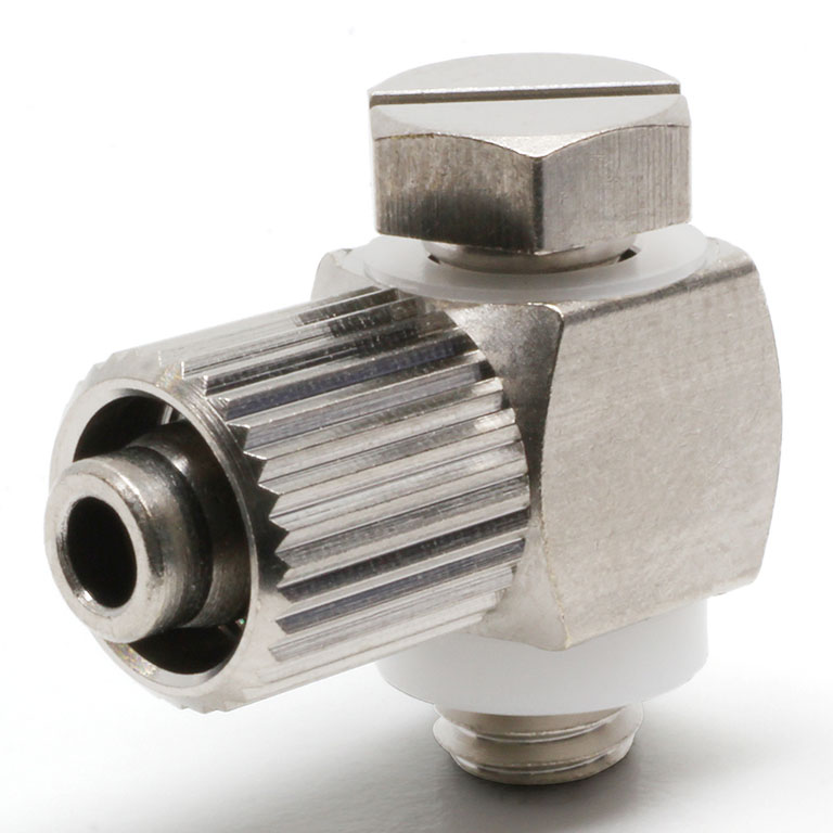 Alternative view of Đầu Ngạnh Nối Ống Có Đai Ốc Dạng Cong 90° Đầu Lục Giác Ren Ngoài Pisco LHN-0640-M5-C