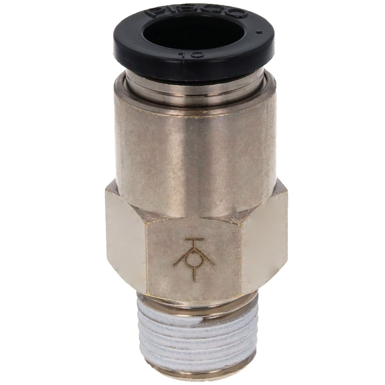 Alternative view of Đầu Nối Nhanh Khí Nén Dạng Thẳng Ren Ngoài Có Van Tự Ngắt Pisco PSC10-02