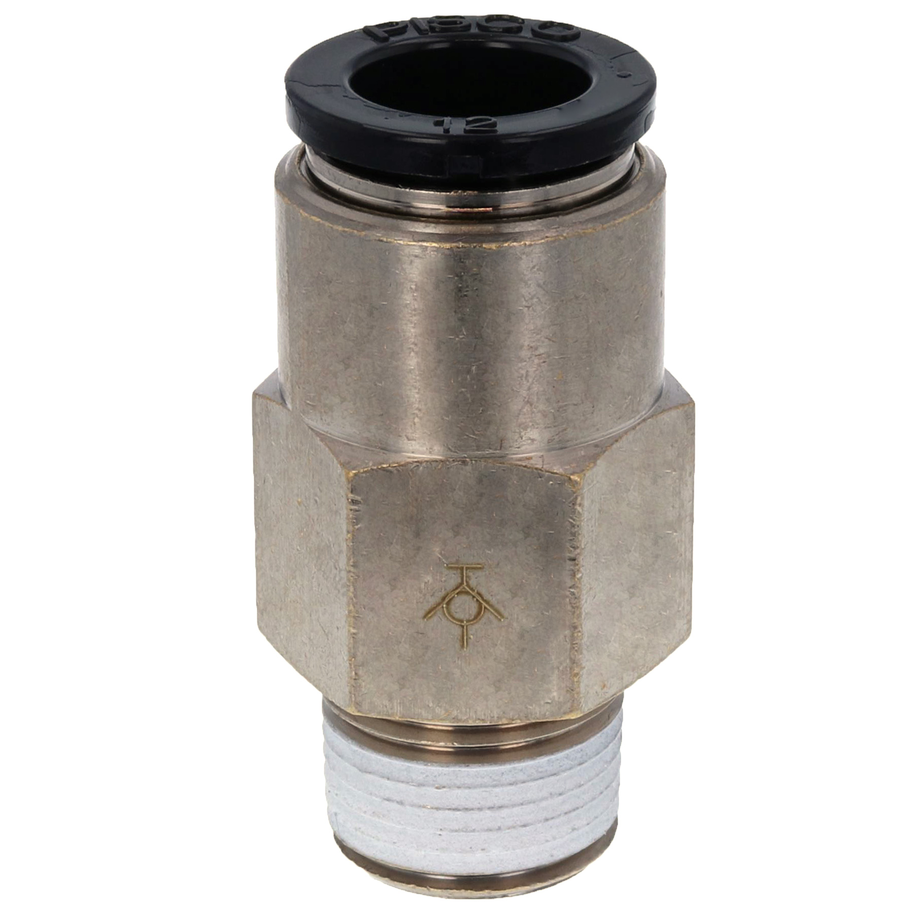 Alternative view of Đầu Nối Nhanh Khí Nén Dạng Thẳng Ren Ngoài Có Van Tự Ngắt Pisco PSC12-03