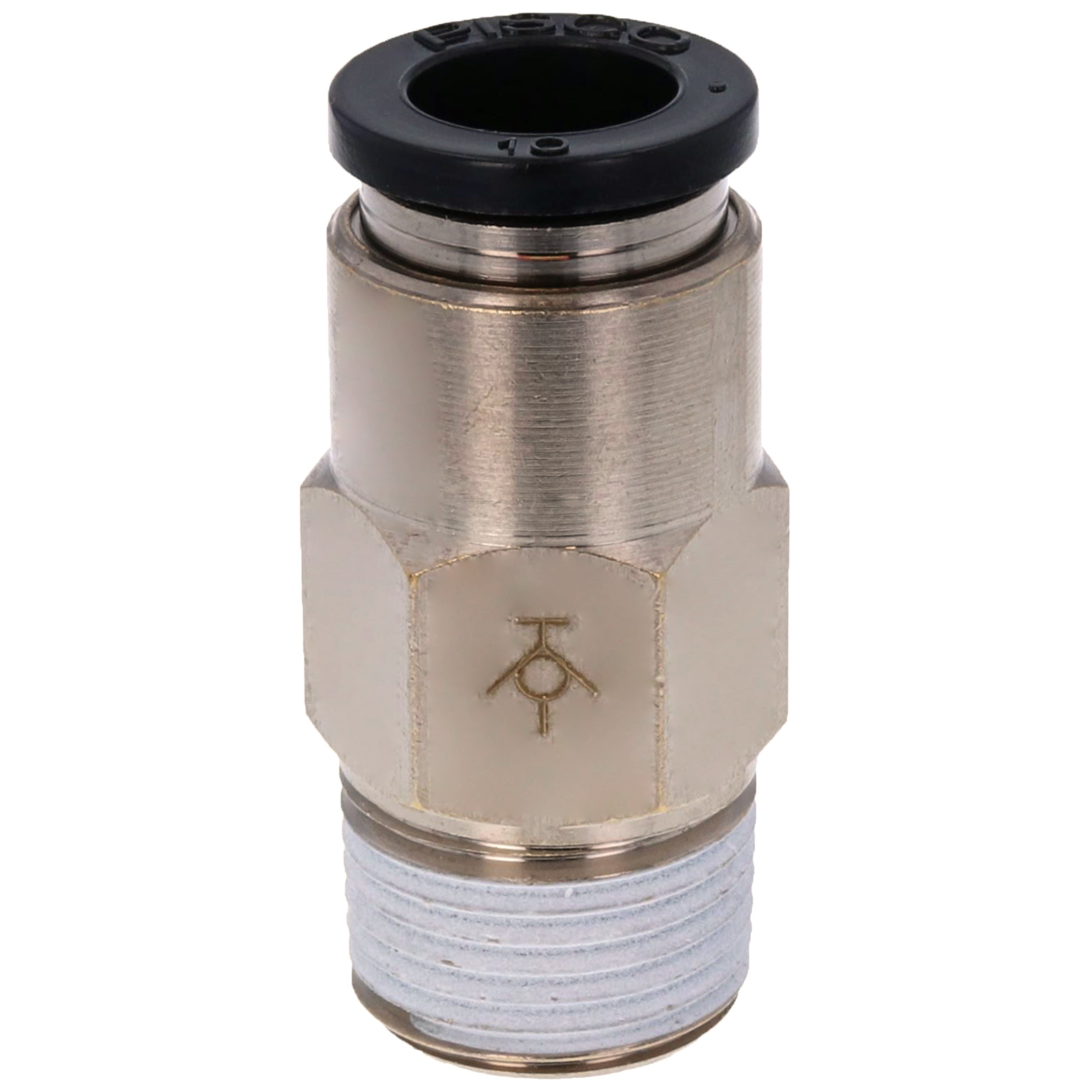 Alternative view of Đầu Nối Nhanh Khí Nén Dạng Thẳng Ren Ngoài Có Van Tự Ngắt Pisco PSC10-03