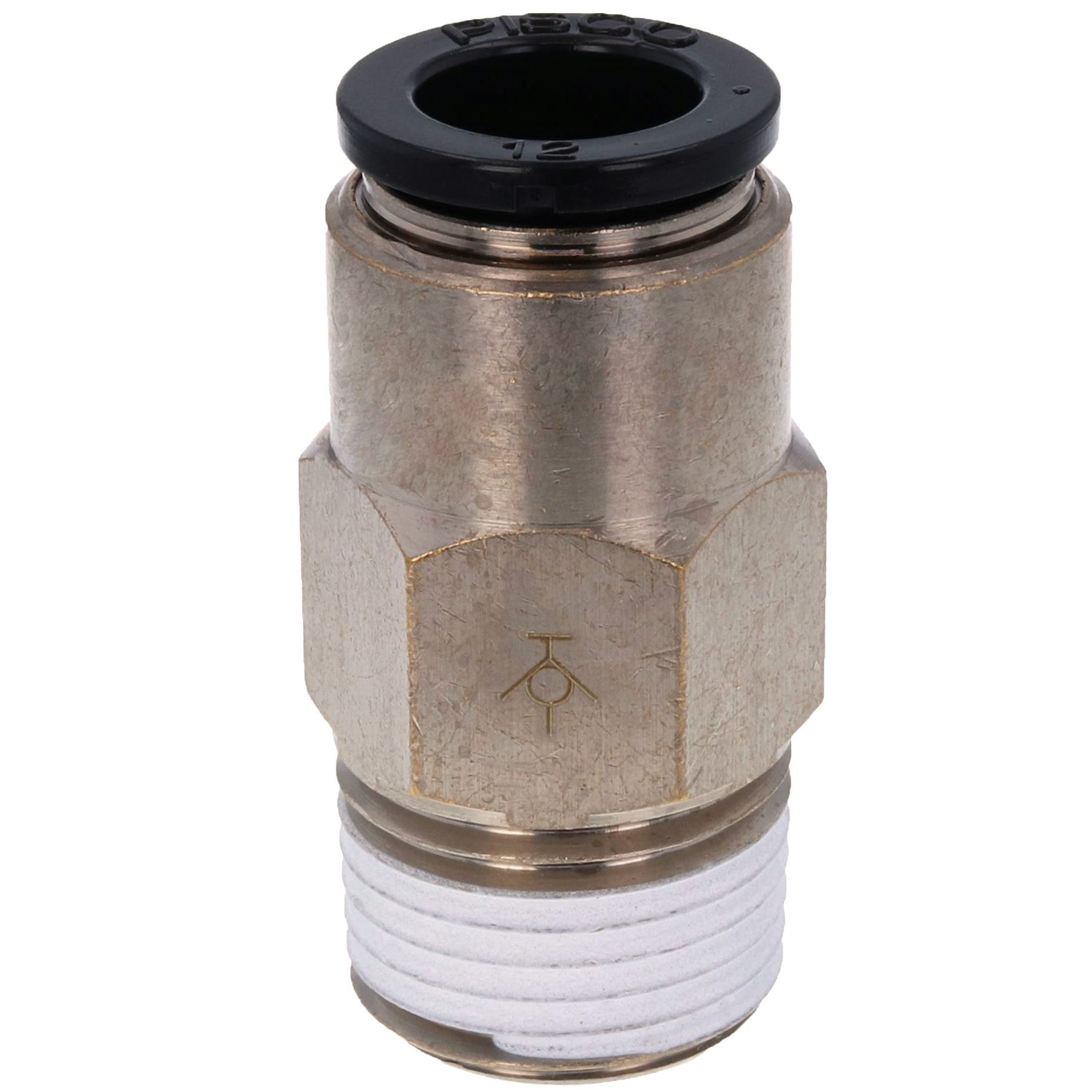 Alternative view of Đầu Nối Nhanh Khí Nén Dạng Thẳng Ren Ngoài Có Van Tự Ngắt Pisco PSC12-04