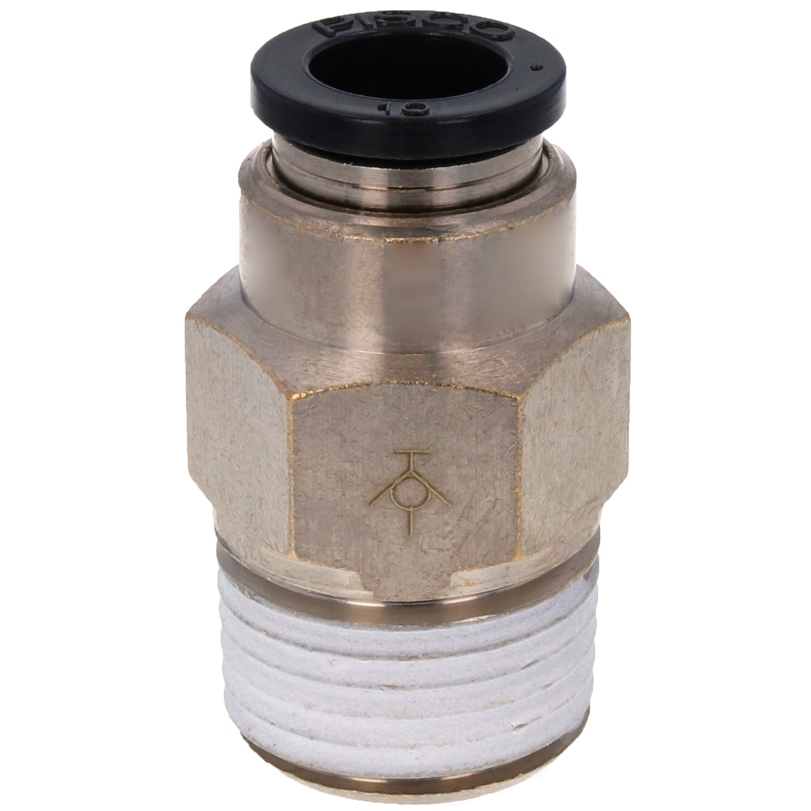 Alternative view of Đầu Nối Nhanh Khí Nén Dạng Thẳng Ren Ngoài Có Van Tự Ngắt Pisco PSC10-04