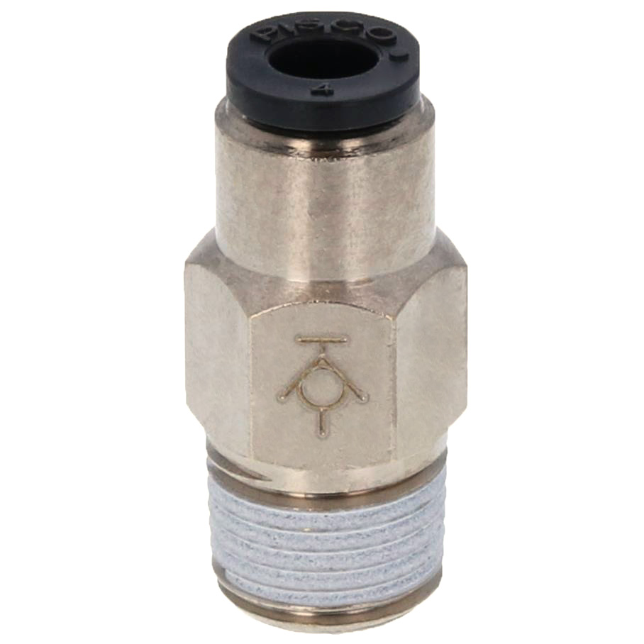Alternative view of Đầu Nối Nhanh Khí Nén Dạng Thẳng Ren Ngoài Có Van Tự Ngắt Pisco PSC4-01M