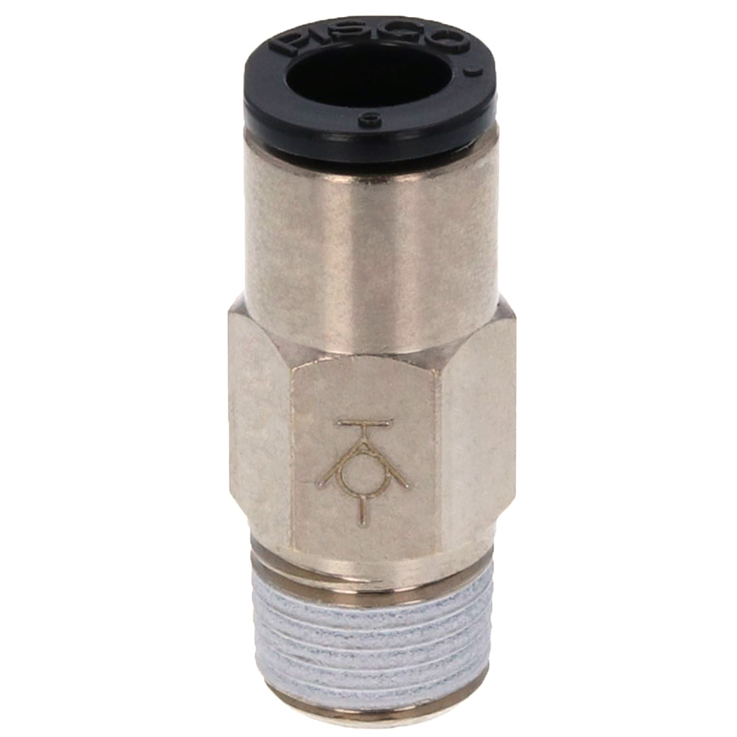 Alternative view of Đầu Nối Nhanh Khí Nén Dạng Thẳng Ren Ngoài Có Van Tự Ngắt Pisco PSC6-01M