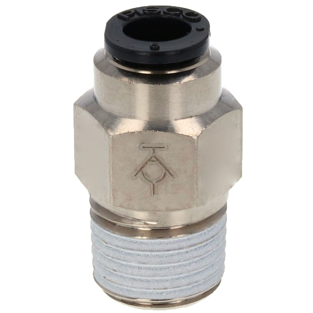 Alternative view of Đầu Nối Nhanh Khí Nén Dạng Thẳng Ren Ngoài Có Van Tự Ngắt Pisco PSC6-02M