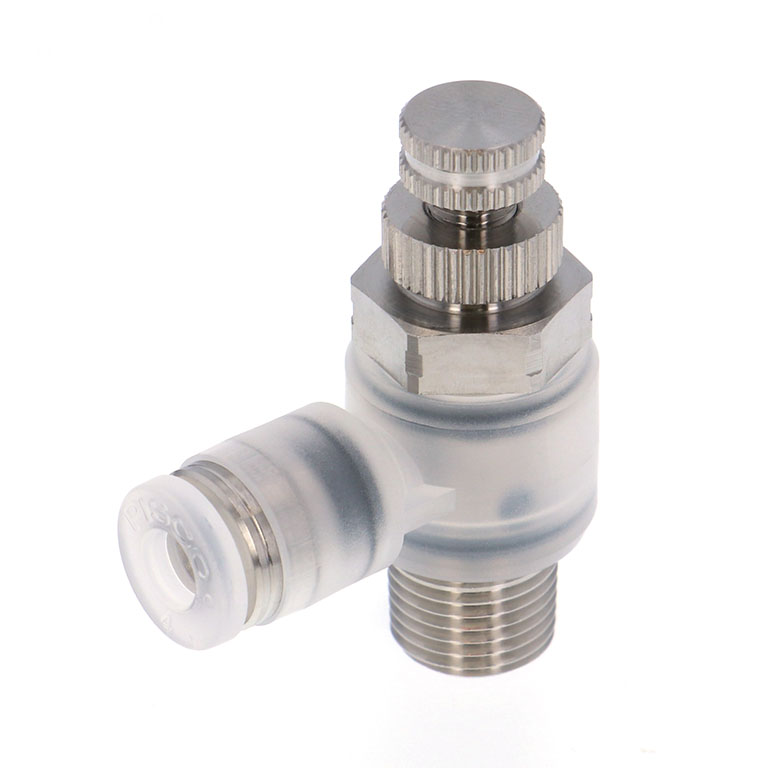 Van Tiết Lưu Khí Nén Chân Kim, Nhựa PP Và Inox 304 Pisco PJNC4-01-HN