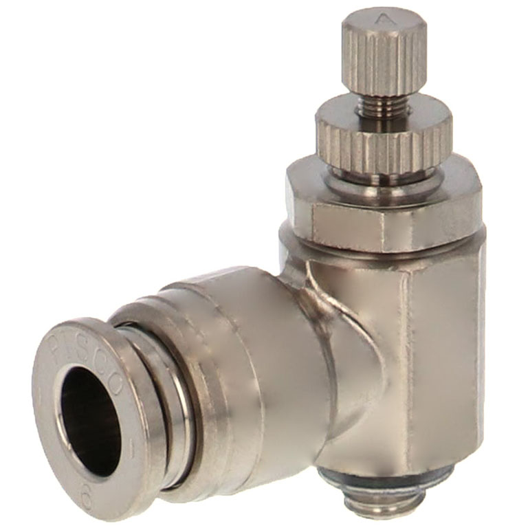 Van Tiết Lưu Khí Nén Bằng Đồng Mạ Niken Pisco KJSC6-M5A-1