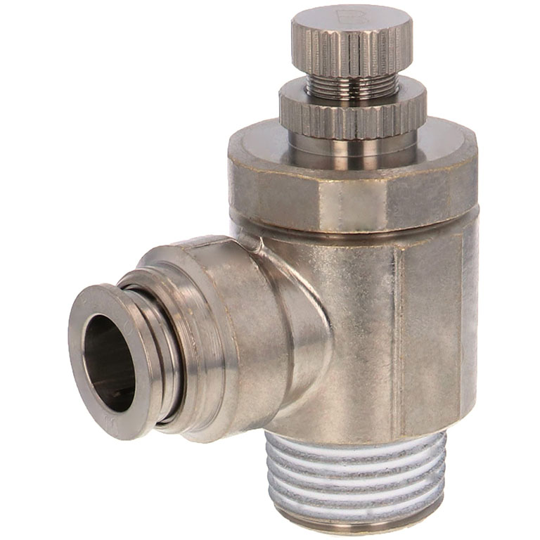 Van Tiết Lưu Khí Nén Bằng Đồng Mạ Niken Pisco KJSC10-04B-1-F