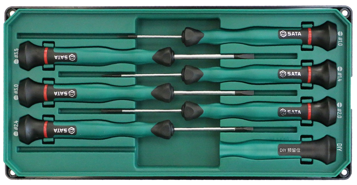 Bộ Tua Vít ChíNh Xác Đầu Dẹp 6 Chi Tiết SATA 09311