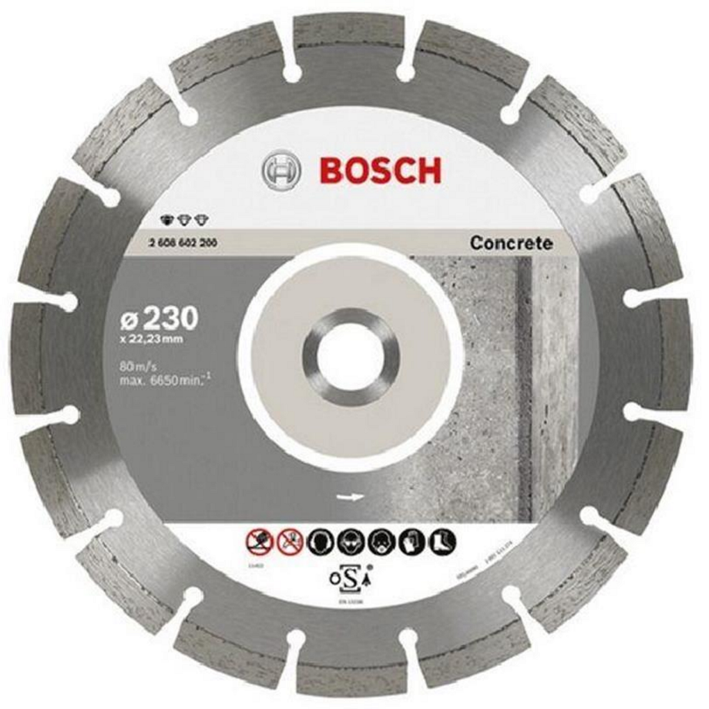 Lưỡi cắt kim cương 230x22.2mm bê tông Bosch 2608602200