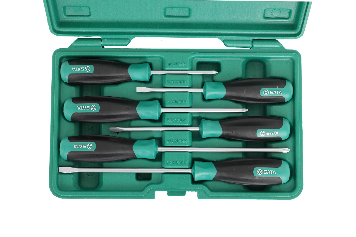 Alternative view of Bộ Tua Vít Đầu Dẹp Và Bake 6 Chi Tiết SATA 09309