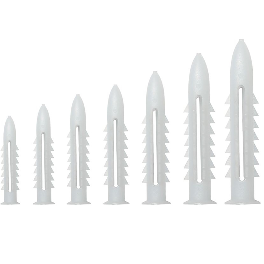 Tắc Kê Gai 6 Khía Hưng Thịnh Màu Trắng Ø14 x 70mm (50 Cái)