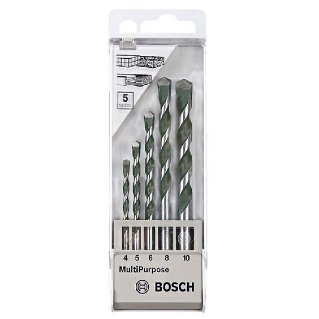 Bộ mũi khoan đa năng 5 mũi 4/5/6/8/10mm Bosch 2608680798