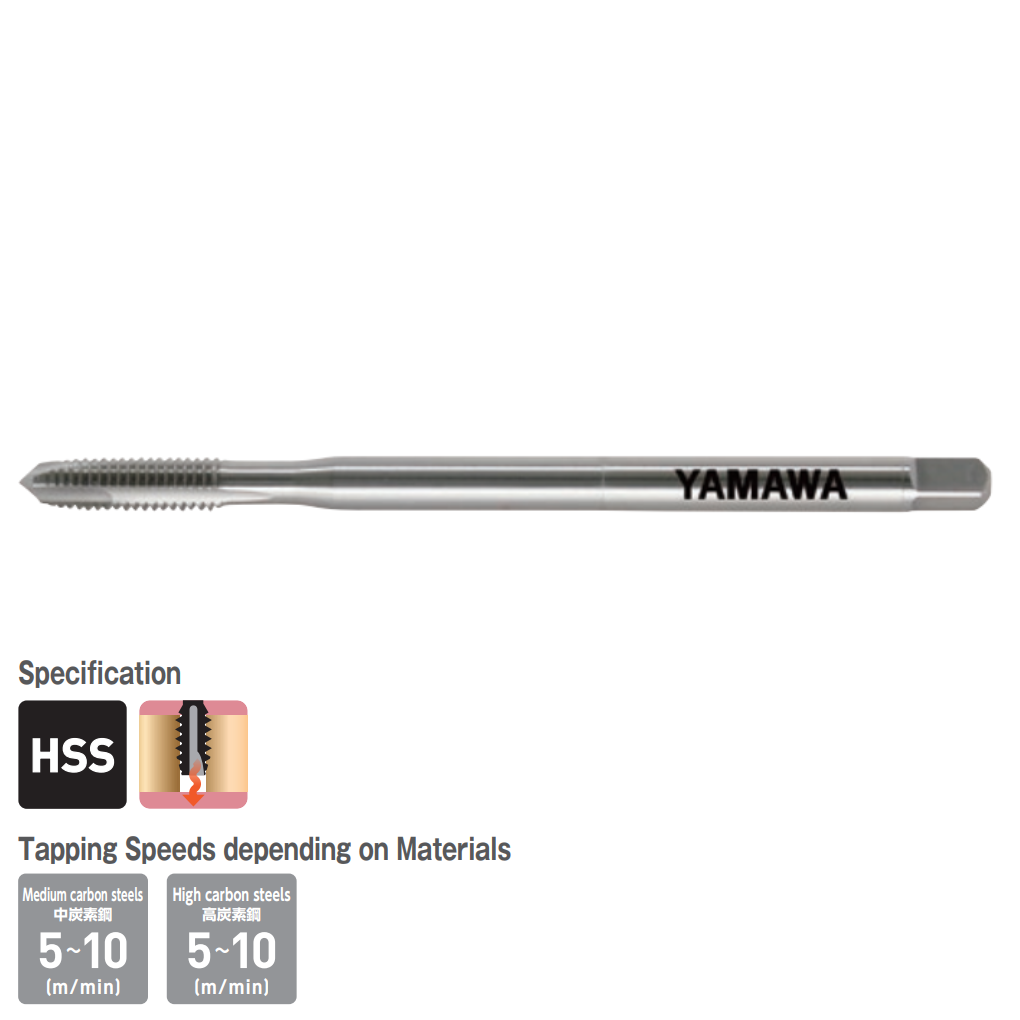 Mũi taro thẳng P2 M6x1 YAMAWA POFQ6.0ML10