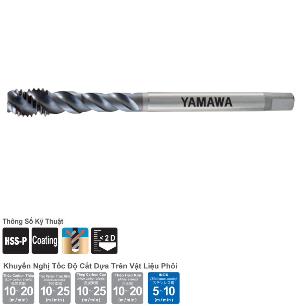 Mũi Taro Xoắn P2 M6x1 YAMAWA 1101101055